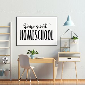 Home Sweet Homeschool Printable, Home Sweet Homeschool Sign, Classroom ...