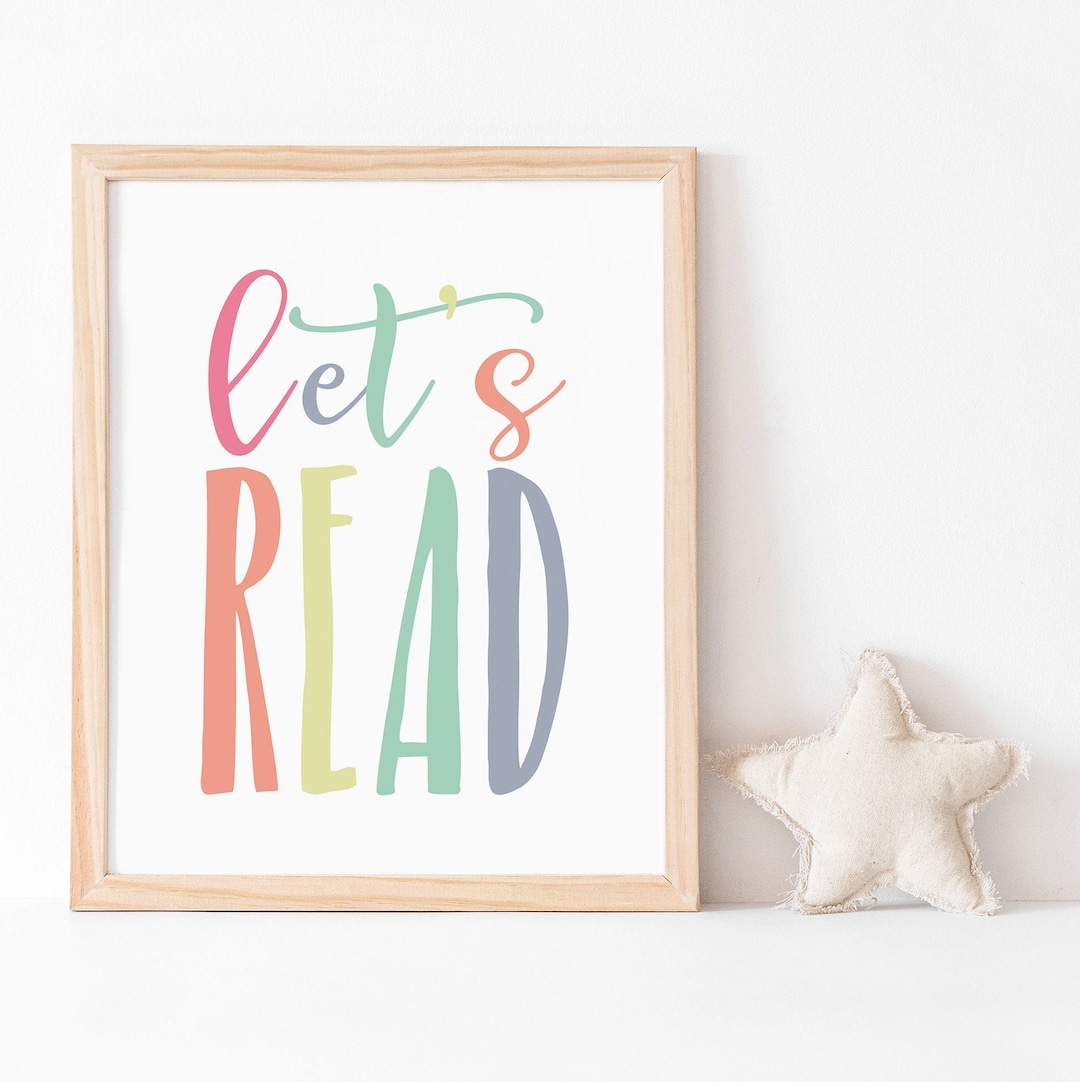 Let's Read Printable, Reading Sign, Classroom Printable, Homeschool ...