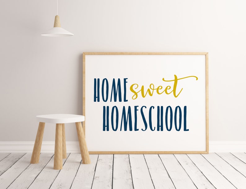 Home sweet homeschool printable home sweet homeschool sign etsy