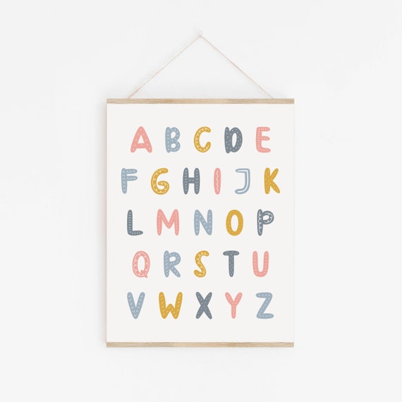 ABC Printable ABC Wall Art Alphabet Poster Nursery Decor | Etsy