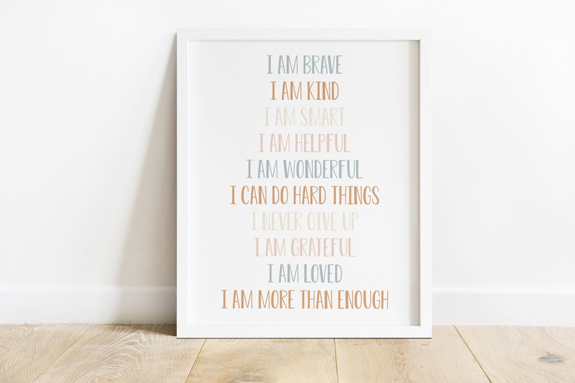 DIGITAL FILE Words of Affirmation Wall Art Wall Art Quotes | Etsy