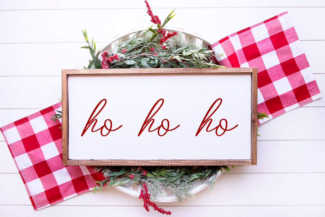 DIGITAL FILE, Ho Ho Ho Print, Christmas Printable Wall Decor, Christmas ...