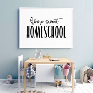 Home Sweet Homeschool Printable, Home Sweet Homeschool Sign, Classroom ...