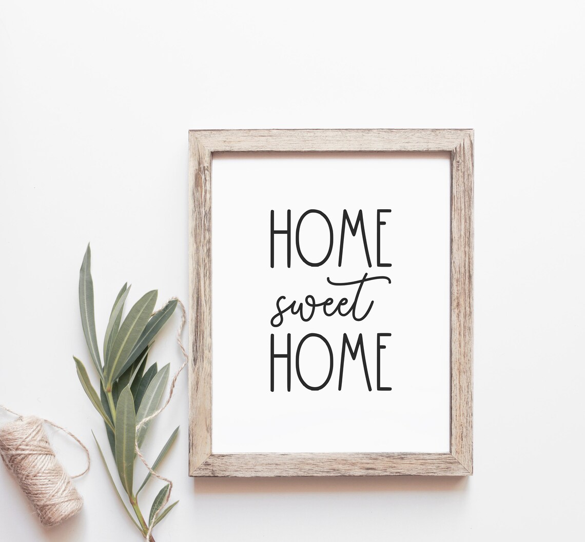 Home Sweet Home Printable Home Sweet Home Sign Farmhouse - Etsy