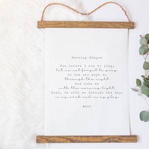 Morning Prayer Printable, Christian Nursery Print, Christian Printable, Prayer Printable, Prayer Print for Children, Kids Room Decor