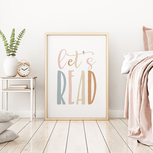 Let's Read Printable Reading Sign Classroom Printable - Etsy
