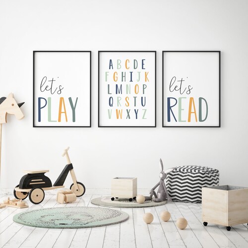DIGITAL FILES Playroom Wall Art Playroom Prints Playroom Etsy