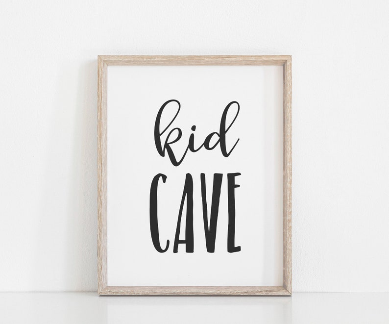 Kid Cave Printable Kid Cave Sign Playroom Decor Kids Room - Etsy