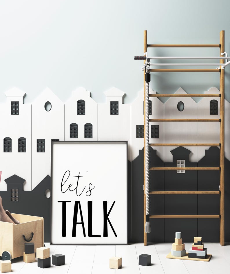 Let's Talk Poster: Speech Therapy Decor (Digital File) image 2
