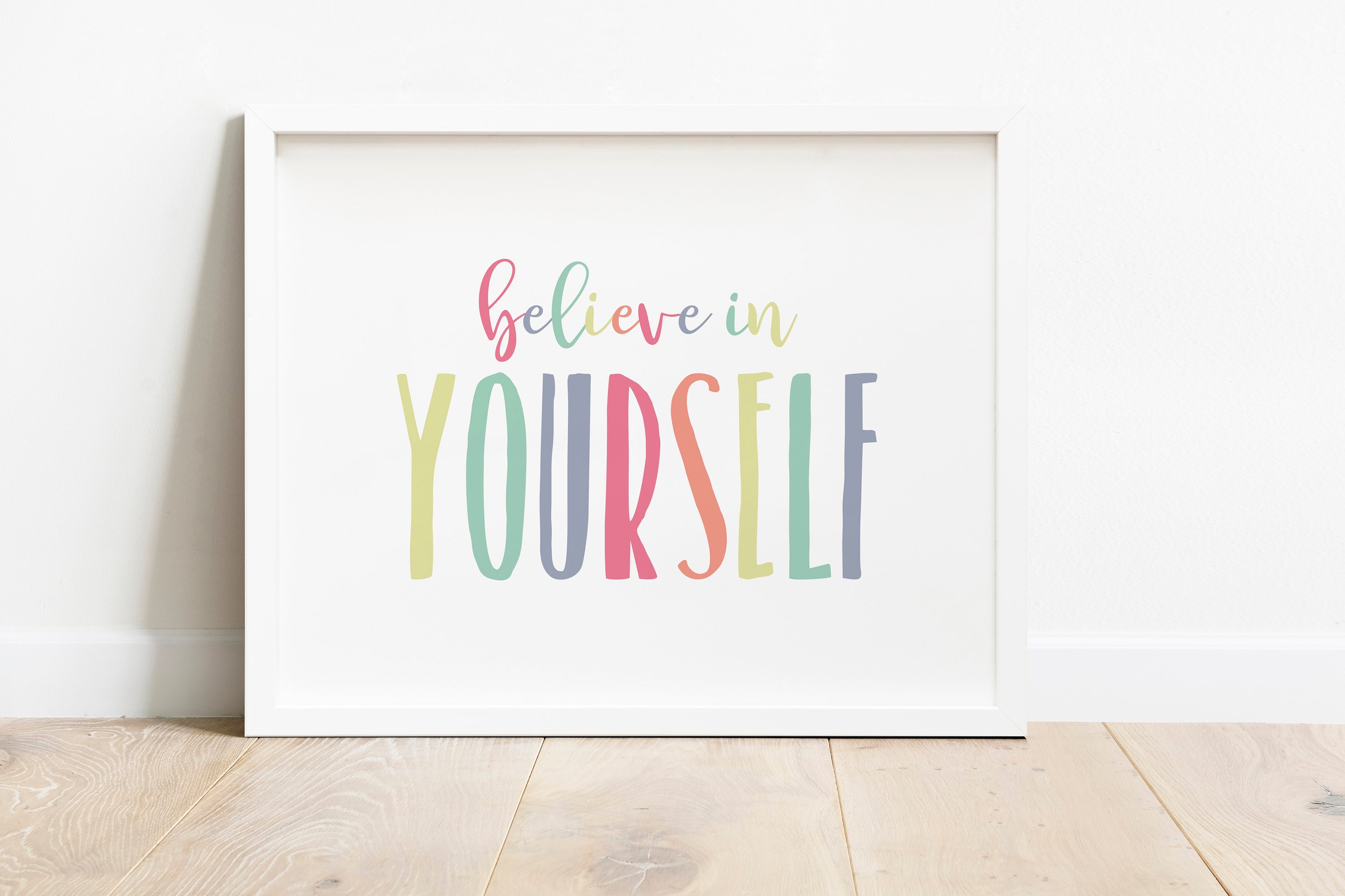 Believe In Yourself Printable Quotes for Kids Room Nursery | Etsy