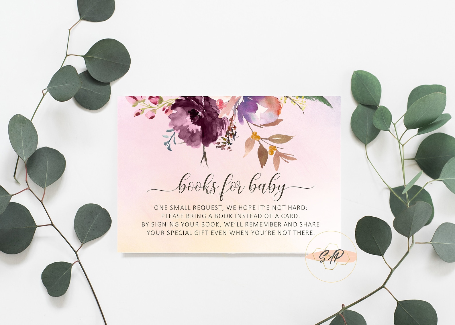 Words of Wisdom Baby Shower Words of Wisdom Cards Floral Etsy