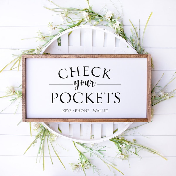 Check Your Pockets Printable, Check Your Pockets Laundry Sign, Check Your Pockets Wall Art, Laundry Room Decor, Laundry Room Printable