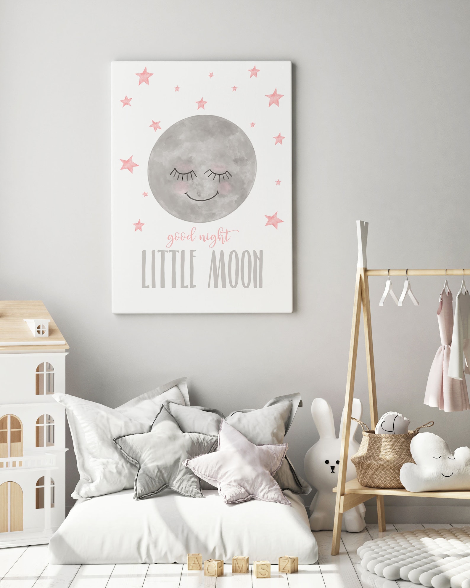 Good Night Little Moon Good Night Wall Art Good Night Moon Etsy