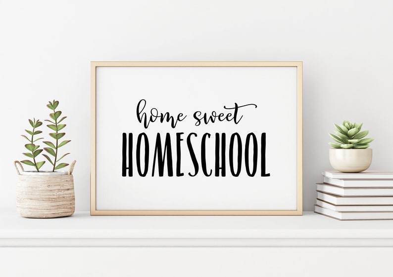 Home sweet homeschool printable home sweet homeschool sign etsy