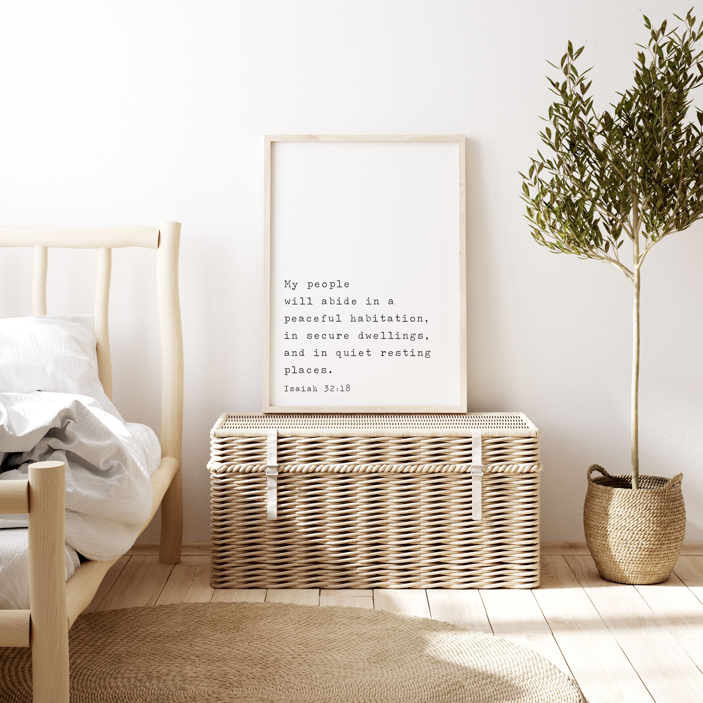 Isaiah 32:18, Christian Home Decor, Christian Wall Art, Bible Verse Printable, Bible Verse Wall Art, Scripture Print, Housewarming Gift