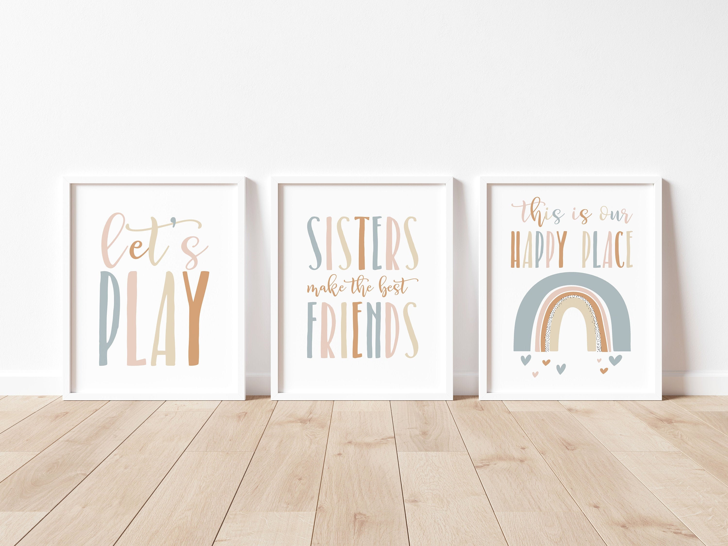 Set of 3 Downloads Kids Room Decor Let's Play Print Etsy UK