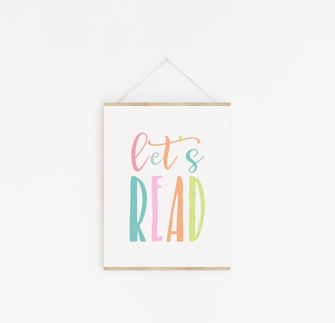 Let's Read Printable Let's Read Sign Reading Nook - Etsy
