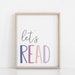 DIGITAL FILE, Let's Read Print, Reading Print for Children, Playroom ...