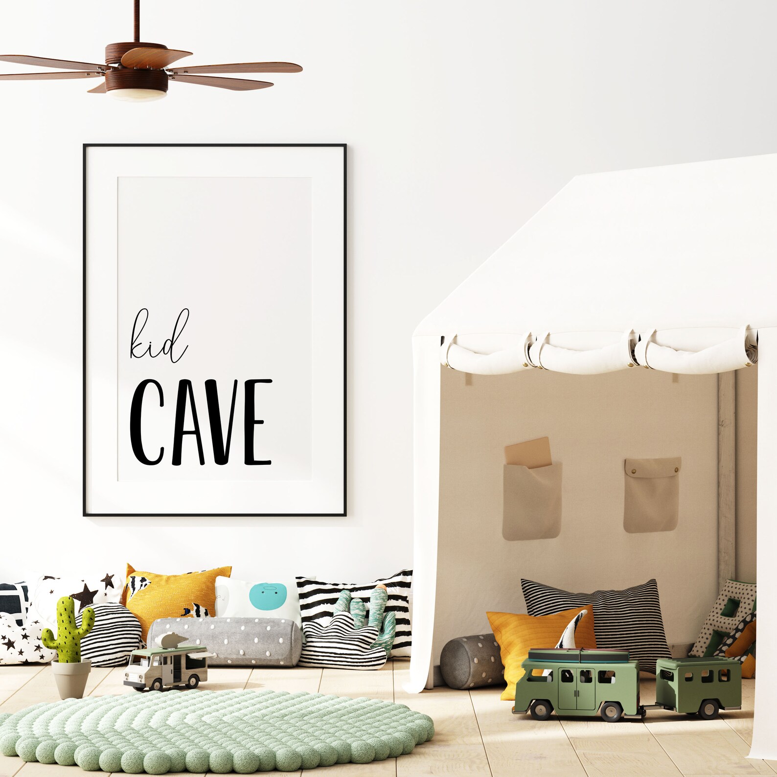 DIGITAL FILE Kid Cave Print Kid Cave Sign Playroom Decor - Etsy
