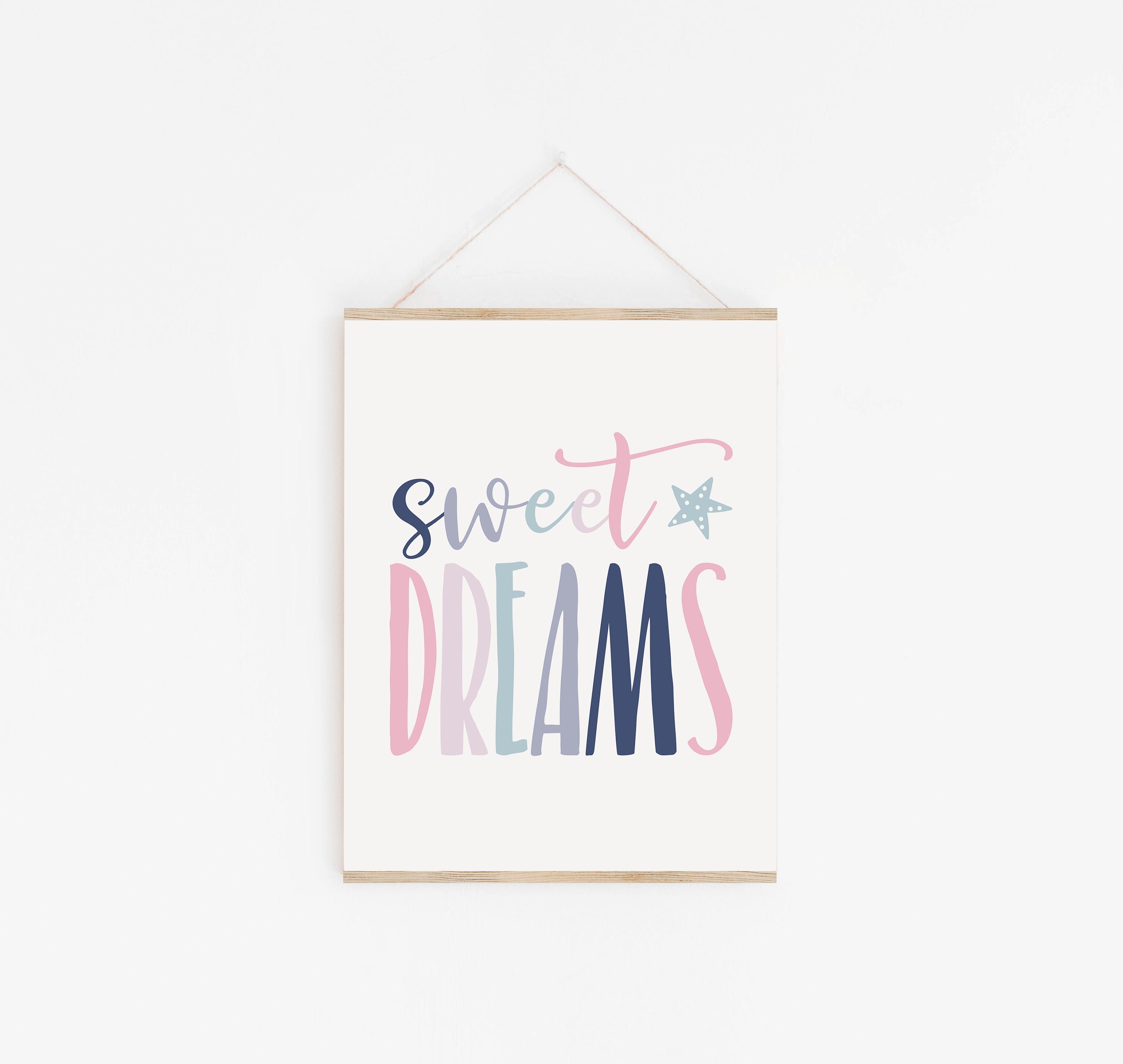 Sweet Dreams Nursery Print Sweet Dreams Printable Girl | Etsy