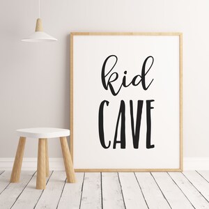 Kid Cave Printable, Kid Cave Sign, Playroom Decor, Kids Room Decor ...