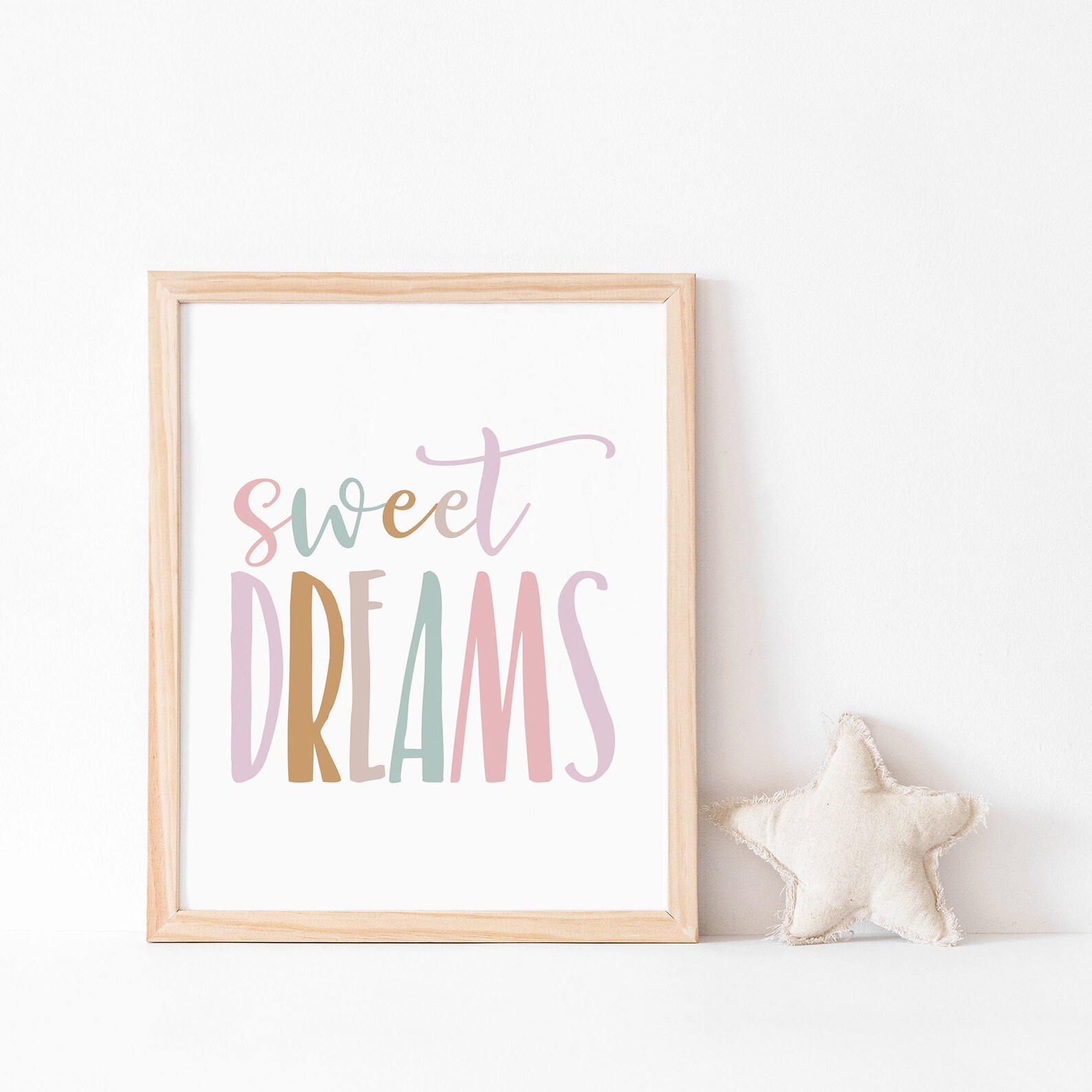 Sweet Dreams Nursery Print Sweet Dreams Printable Pastel - Etsy