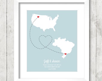 home is where the heart is\' map print by paperpaper ...