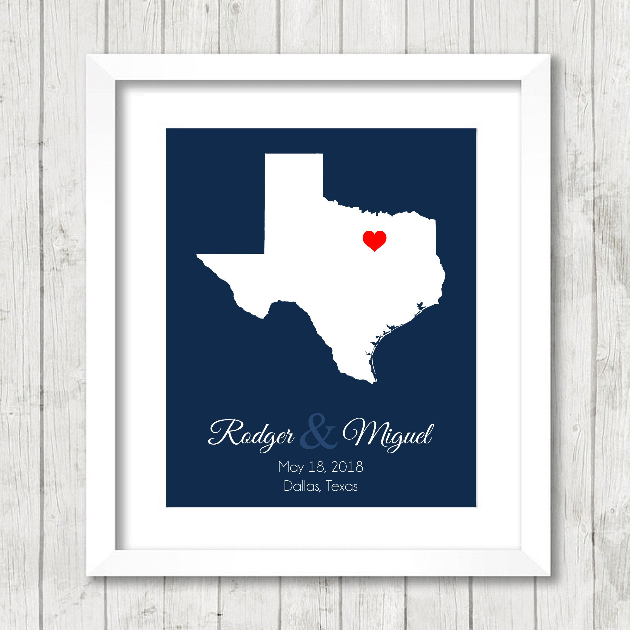 Texas Love Map Dallas, Texas Tejanos Lonestar State Houston Austin San  Antonio Compromiso y aniversario Recién casados - Etsy México