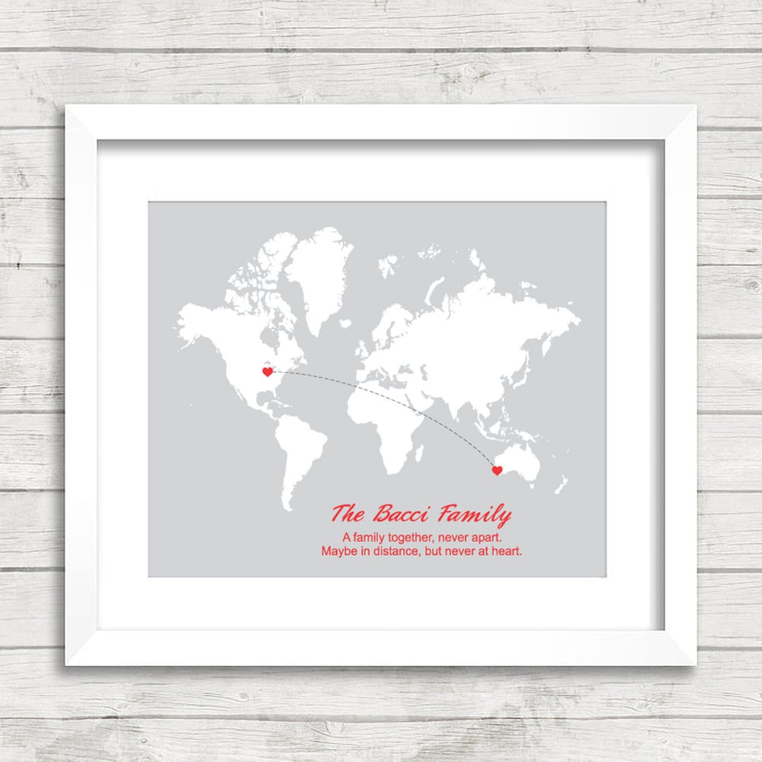 Family World Map Long Distance Family Worldwide Chicago