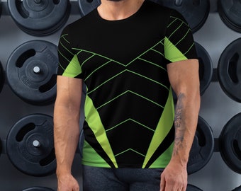 Men's Athletic T-shirt light green graphic