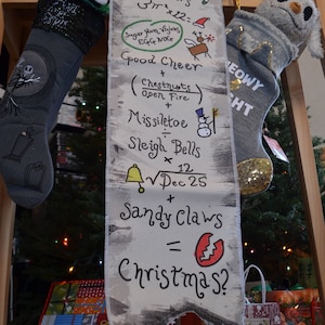 Disneyland Haunted Mansion Holiday Equation Decorative Banner / Scroll Decor
