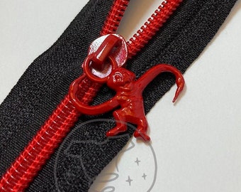 Red Barrel of Monkeys Nylon #5 Zipper Pulls - Set de 5