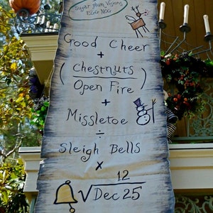 Disneyland Haunted Mansion Holiday Equation Decorative Banner / Scroll Decor image 5