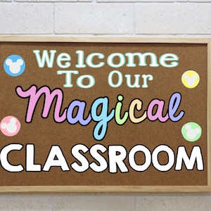 Decoración Mágica del Aula de Mickey - Letras y Bordes para Boletines - PDF y PPX Editable