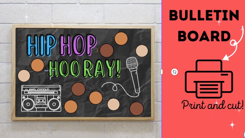 Rap Class Display Hip Hop Hooray Classroom Decor - Bulletin Letters _ Rap Music Board ...