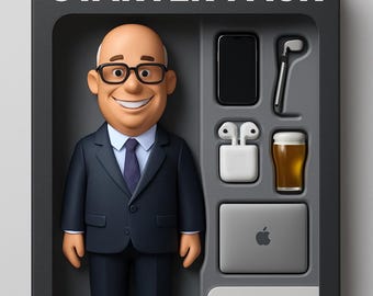 Retrato personalizado en miniatura: juguete coleccionable único (digital)