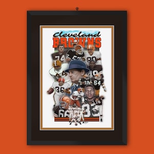 Cleveland Browns Matte Vertical Posters, Browns Man Cave Decor, Sports Memorabilia, Ohio Artist Tim Beachy, Browns Fan Gift