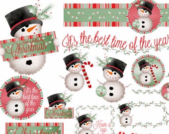 Holly Jolly Christmas clipart Make your own party favors, DIY kits, printables invites clip art Secret Santa cookie exchange holiday office
