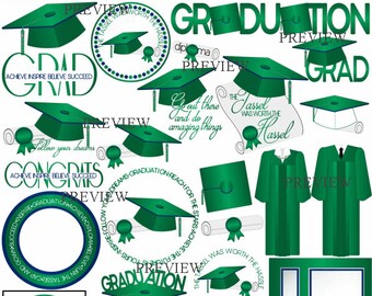 Blue Yellow Graduation Clipart More Colors Tassel Clipart Etsy