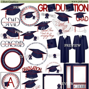 Marine Graduierung Clipart, mehr Farben, blau rote Mütze und Quaste clip, Kunst, Graduierung Mütze und Mantel Grafiken, Diplom Clipart, Absolvent, party