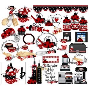 Kitchen png, cute Ladybug clip art, Party Clipart, ladybug graphics, ladybug clipart, Birthday Card, printable, housewarming new home