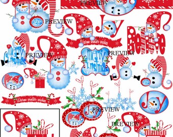 Candy Cane Snowman clipart Make your own Christmas party favors, DIY kits, printables invites clip art Secret Santa cookie exchange holiday