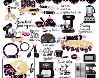 Kitchen Diva PNG Make your own invitations, birthday cards, housewarming, bachelorette party, bridal shower, digital download clip art