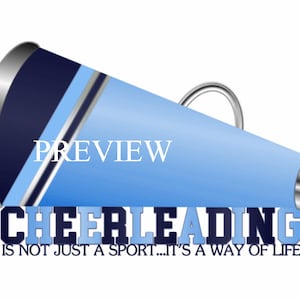 Cheerleading megafoon illustraties, licht vele kleuren, Marine blue cheer clipart, cheer graphics, cheerleader t-shirts, school, verjaardagsfeestje