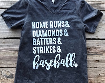Baseball Shirt/Baseball Tee/Custom Baseball Shirt/V-Neck Baseball Shirt
