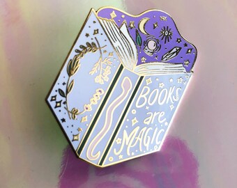 Books Are Magic Enamel Pin