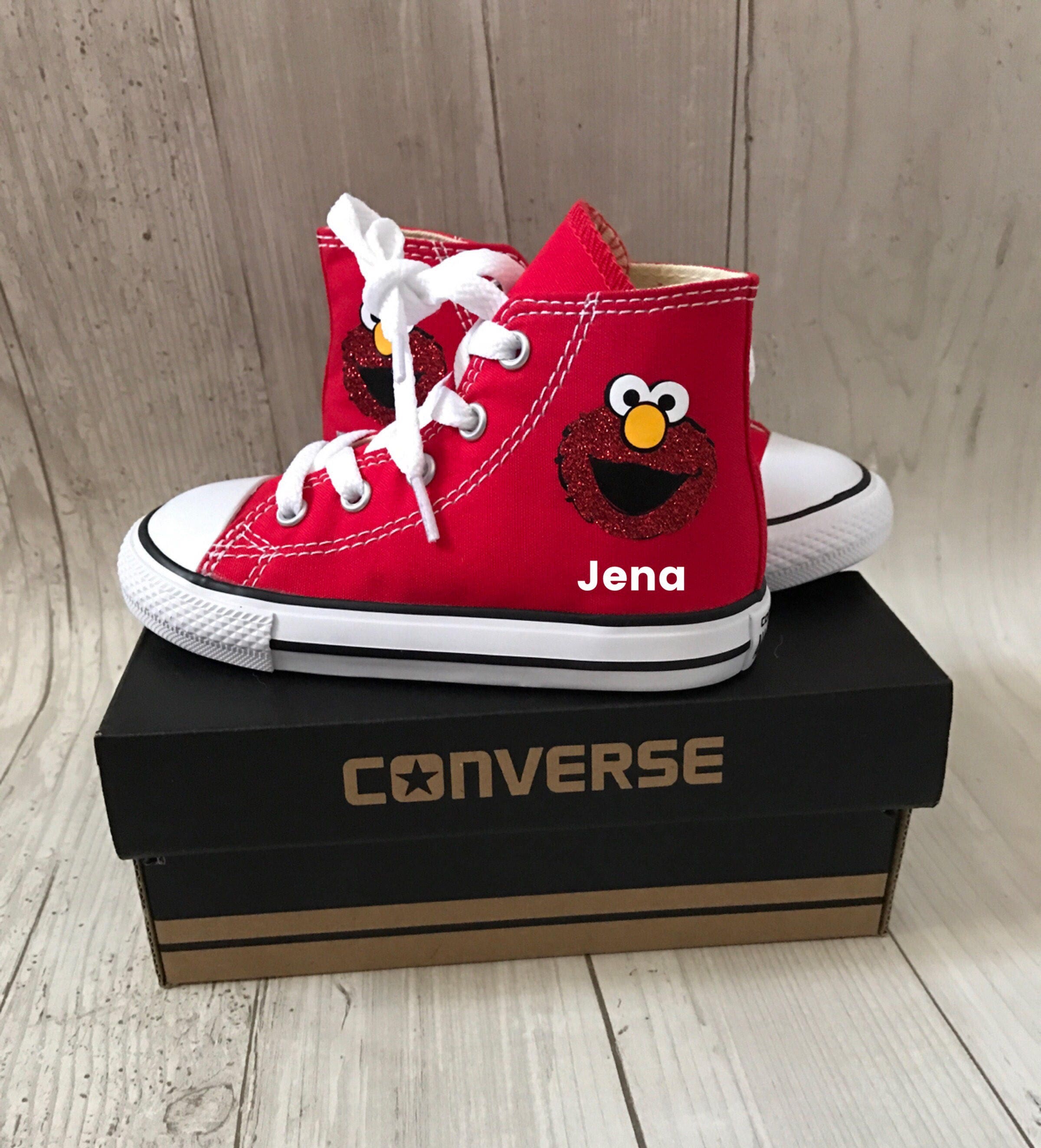 New Glitter Elmo inspired Shoes personalized chuck taylors New Glitter Elmo inspired Shoes personalized chuck taylors