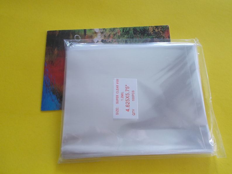 100 Cello Bags fits A2 Card Envelope 4 5/8 X 5 Etsy