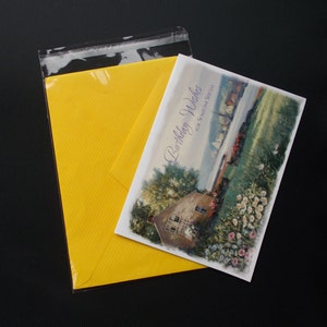 300 A2 4 5/8 x 5 3/4 Clear Resealable Cello Bag Plastic Envelopes Cellophane Bag Sleeves Fits Card & Envelope image 3