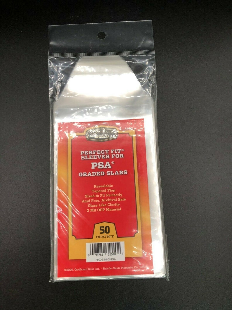 psa card plastic sleeves PSA Graded Card Sleeves Perfect Snug Fit for PSA Slabs & More Resealab –  PROGUARD CARDS main image 1